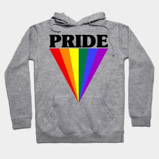 Pride Triangle Rainbow Frabe Black Hoodie